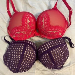 Victoria Secret Bombshell Push Up Bras 36C